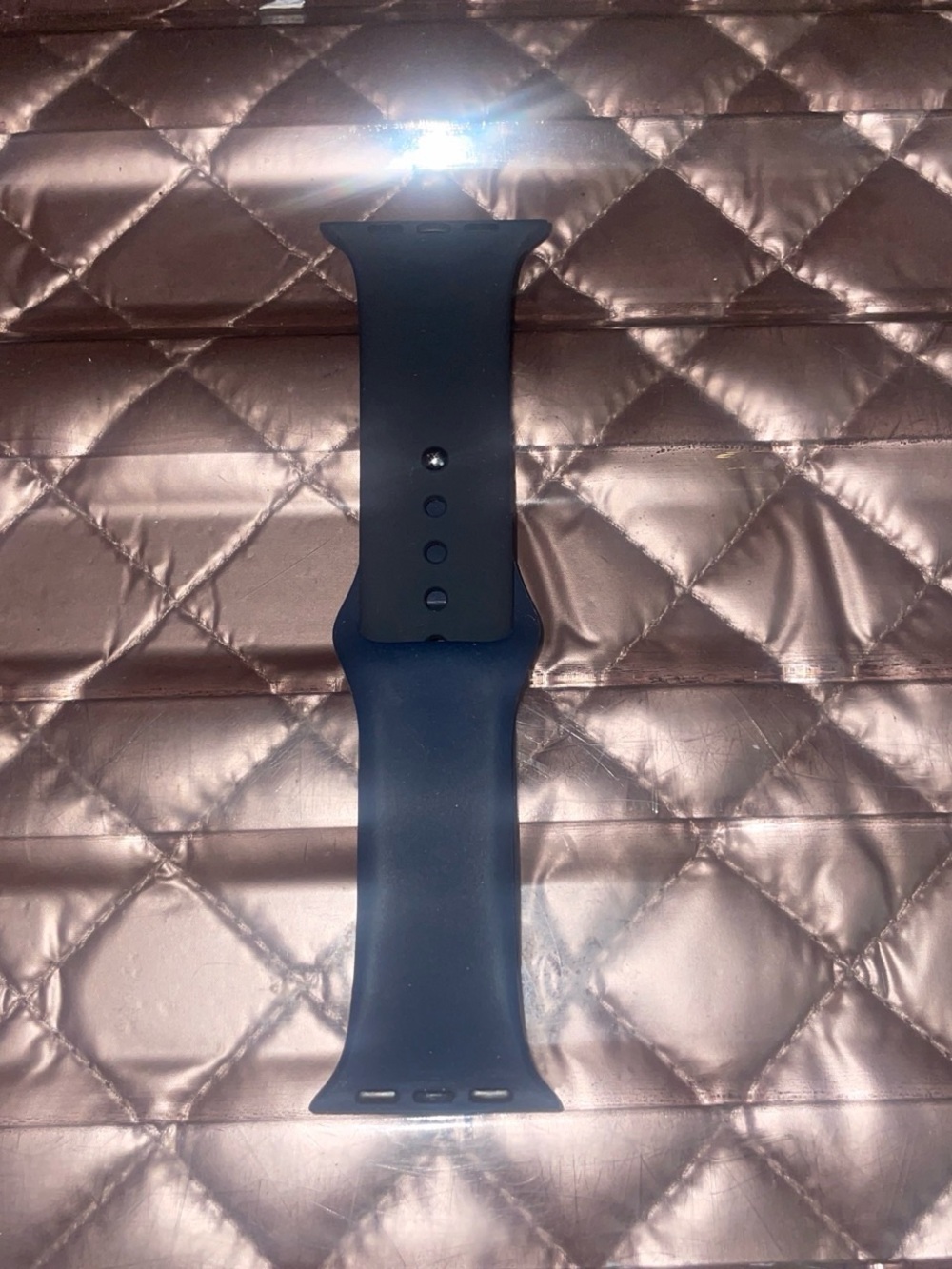 Breathable Perforated Sport Watch Band in Dark Burgundy
